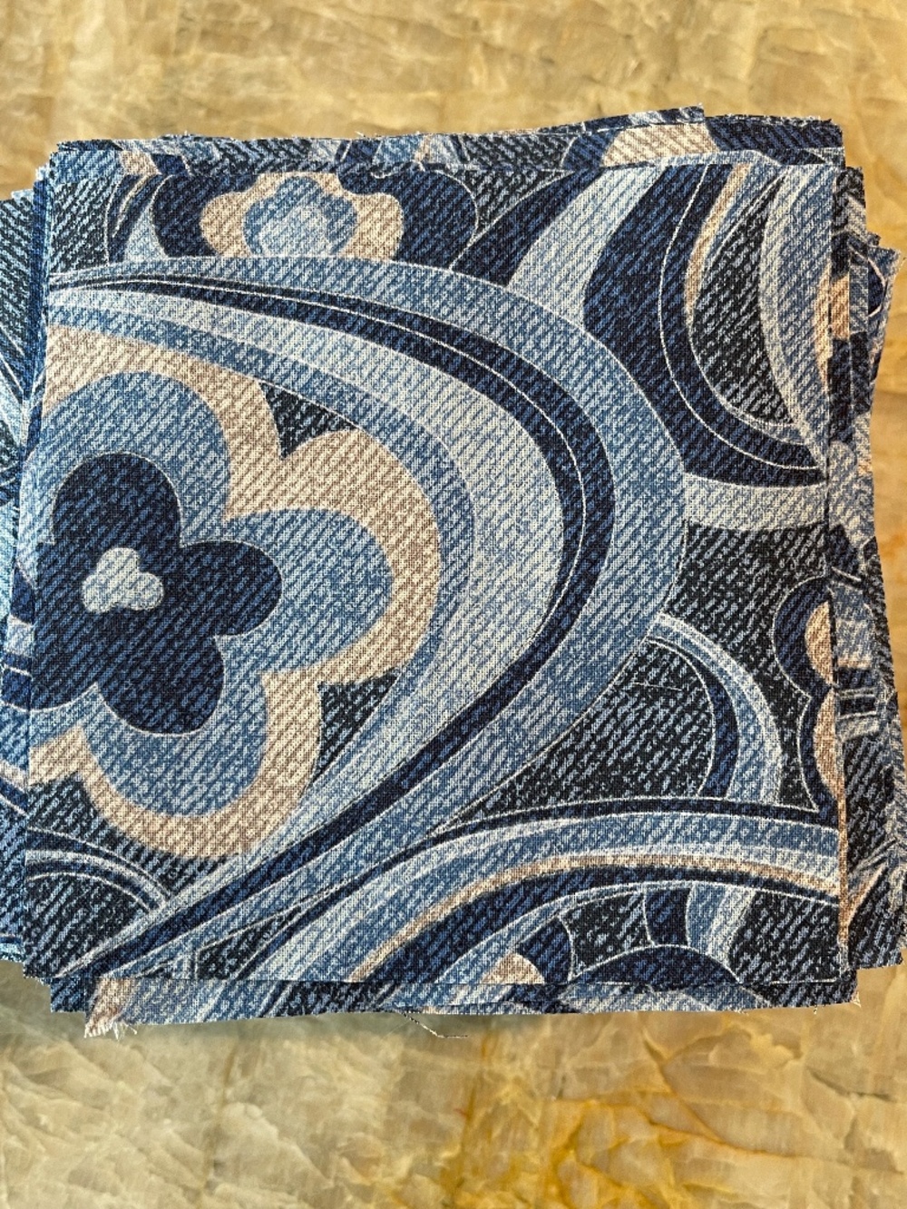 259 Precut 5" Cotton Quilt Squares Blue Charm Pack